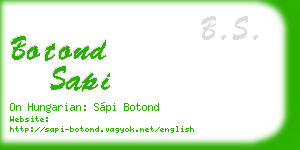 botond sapi business card