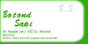 botond sapi business card